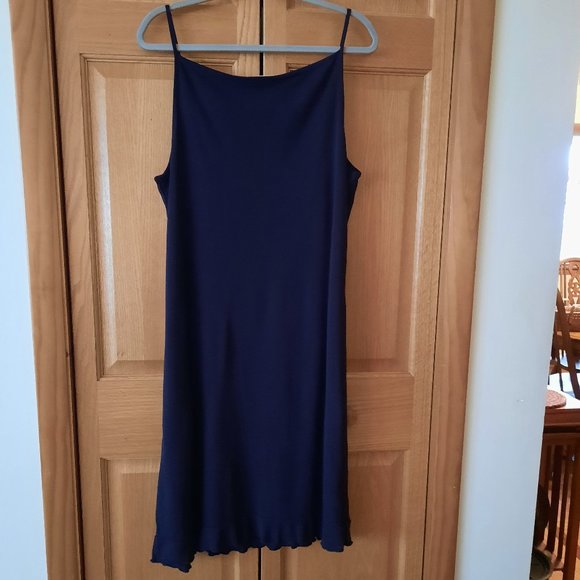 **PRICE DROP** Apostrophe Strap Dress W/Matching Overtop, Dress L, Top M - Picture 3 of 7